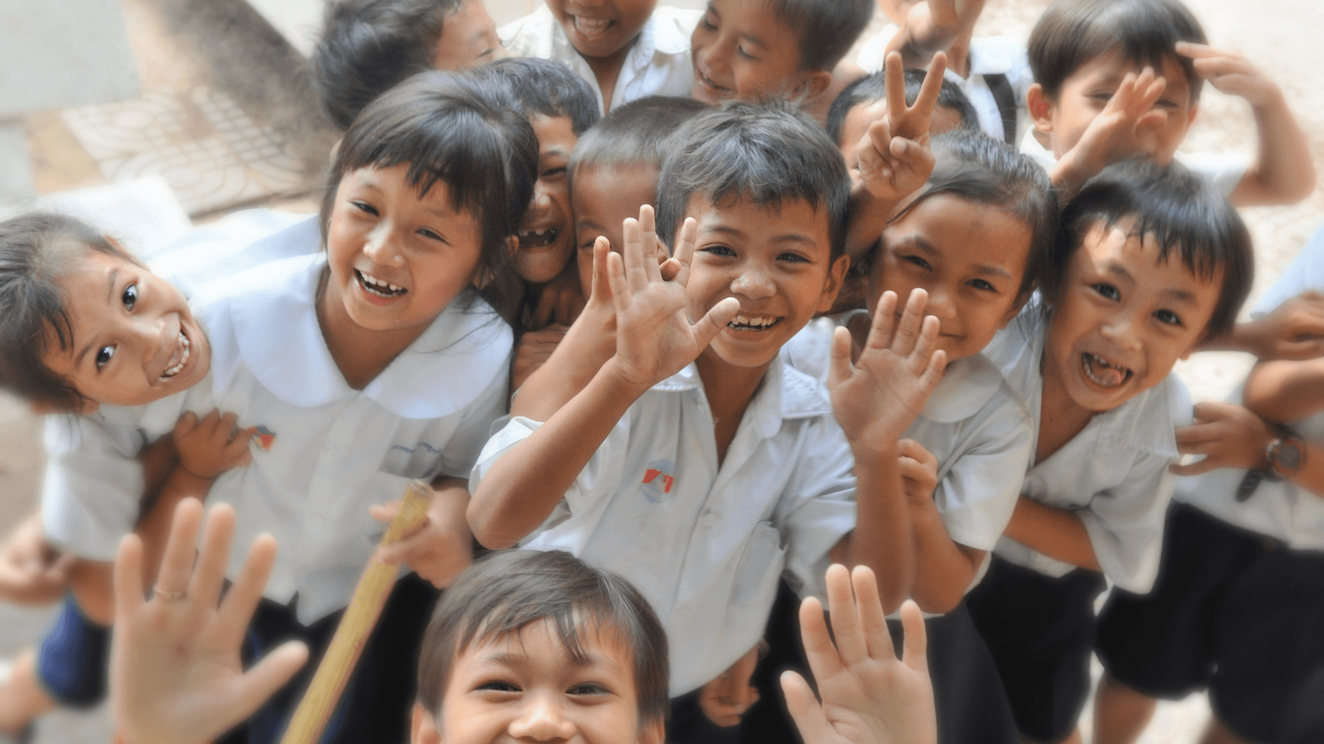 Children learning together outdoors